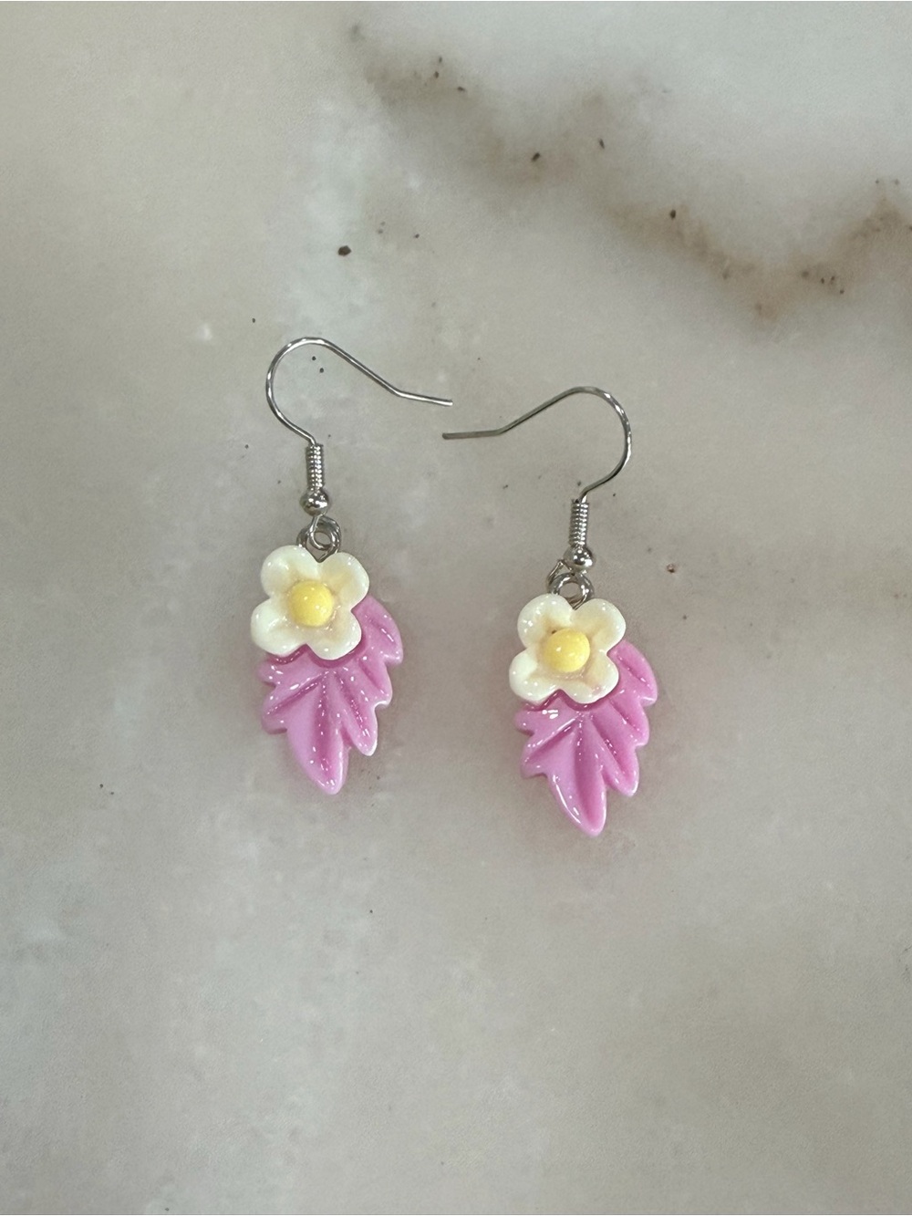 Floral Drop Earrings Handmade Resin Summer Floral Jewelry